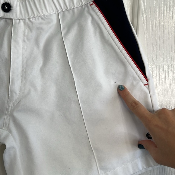 Ron Dorff white & navy tennis shorts men’s size medium - Picture 6 of 10